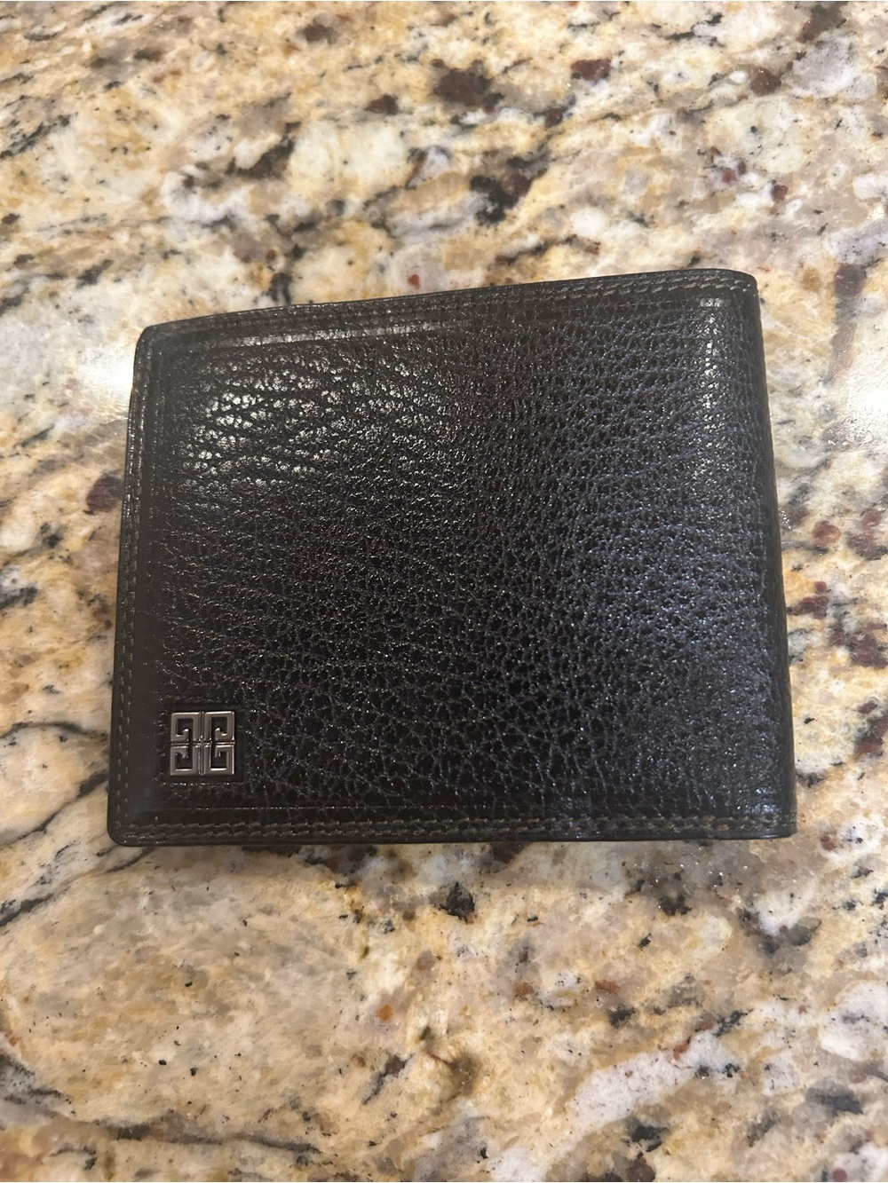 Givenchy Black Leather Bifold Mens Wallet Italy with coa